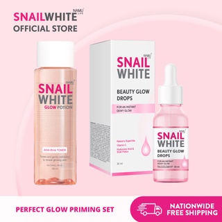 SNAILWHITE Perfect Glow Priming Set (Glow Potion Toner and Beauty Glow Drops Serum)