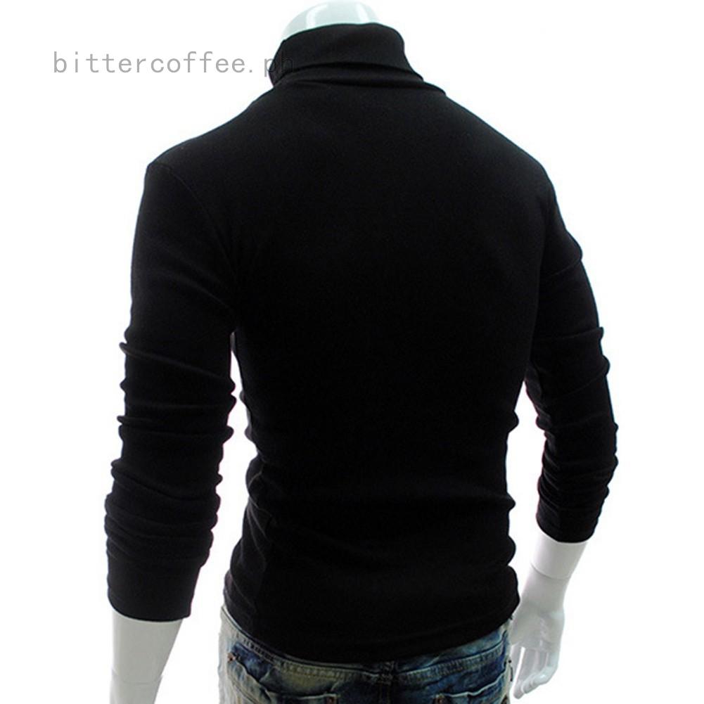 Mens Autumn Winter Fashion Slim Fit Thermal Underwear Sweaters Long Sleeve Solid T-Shirts