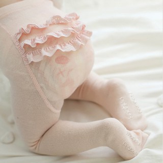 Cute Baby Girl Leggings Lace Princess Anti Slip Cotton Children Tights Pants (5)