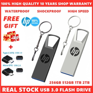 1TB 2TB HP USB 3.0 Flash Drive 256GB Metal Waterproof USB Flash Drive 512GB U Disk Pendrive Thumb Drive
