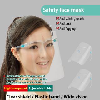 [Ready Stock+COD]（Glasses + Mask)Anti-fog Protect Eyes Clear Face Cover Transparent Face Shield Dustproof Protective Mouth Face Cover (1)