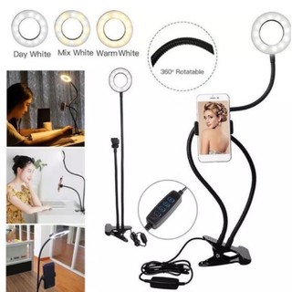 New Professional Live Stream Phone Stand Mobile Holder with Ring Light (3)