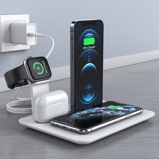 2021 Wireless Charger For Iphone 5 In 1 Wireless Chargers for Apple Watch Airpods Pro Fast Charger