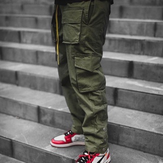 ◑☒Cargo Pants Men 2021 Hip Hop Streetwear Jogger Pant Fashion Trousers Multi-Pocket Casual Joggers S