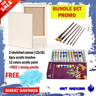 【Ready Stock】☋Complete Bundle Acrylic Painting Set Great Christmas Gift Giveaways Painting Set Art M