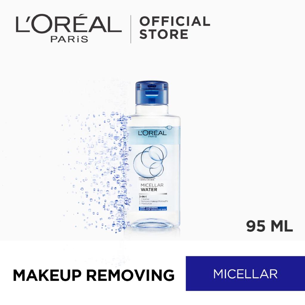 L'Oreal Paris Micellar Water - Makeup Removing (Dark Blue) 95mL [LOREAL] (1)