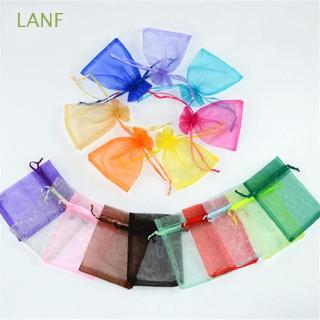 LANF 50pcs 9x12cm Transparent Wedding Candy Box Party Gift Bags