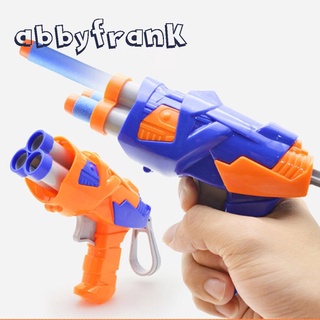 Abbyfrank 3 Pcs EVA Soft Bullets Toy Gun Plastic Manually Pistol Airsoft Toy Gift for Children with
