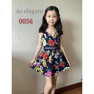 AS ELEGANT new girl floral sleeveless jump short 0056