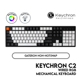 Keychron C2 Mechanical Keyboard (Full Size Layout, Wired, RGB, Gateron)