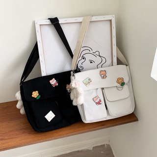 Cute Vintage Style Girl's Crossbody Bag Student Canvas Messenger Bag