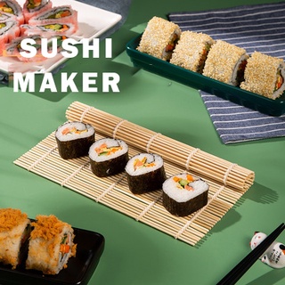 Japanese Bamboo Sushi Mat Wrapper Maker Kit Rice Roller Sushi Molder Home DIY Kitchen Utensils Gadgets
