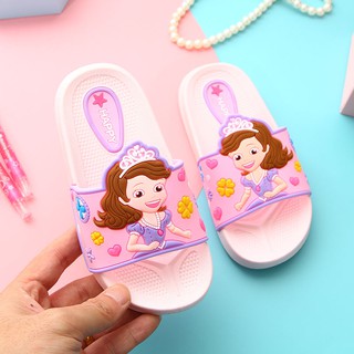 Princess Sofia Children''s Slipper Girl Summer Soft Bottom Anti-Slip Cute Cartoon Bathroom Bath Home Cool Drag
