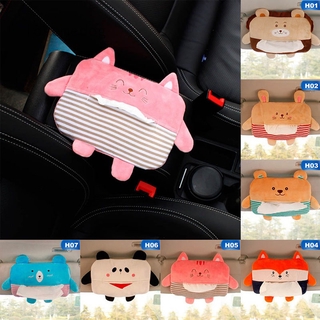 Cartoon Animal Plush Tissue Box Cover Car Paper Box Napkin Holder Car Cartoon Tissue Box