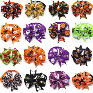 50/100pc Halloween Dog Bow Tie Skull Pet Products Dog Accessories Pet Dog Bowtie Cute bow tie dog Pe