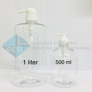 Bottle Pump 500ml & 1 liter (clear)