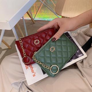 Women Female Purse Wallet Plaid GG Styel Womens Purse Leather Coin Purses Small Wallets Ladie (1)