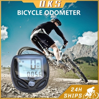 [QKS] Bike Computer With LCD Digital Display Waterproof Bicycle Odometer Speedometer Cycling Stopwatch Riding Accessories Tool (1)