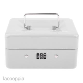 [LACOOPPIA] Metal Storage Cash Box Privacy Password Lock, with Remove Money Coin Tray