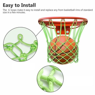 Green Fluorescent Standard Basketball Net Luminous Basketball Sports Indoor Net Outdoor L8L4 (4)
