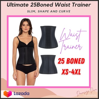 DOWNSIZE DIVA BESTSELLER LATEX 25 BONED WAIST TRAINER, Ultimate Latex Waist Trainer with 25 Bones -