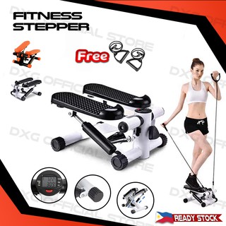 Ready Stock Mini Stepper Electronic Display Home Exercise Equipment with Resistance Band