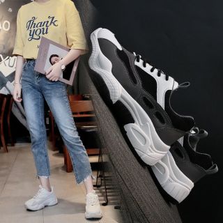 Korean version of the small white shoes muffin thick platform heightening shoes