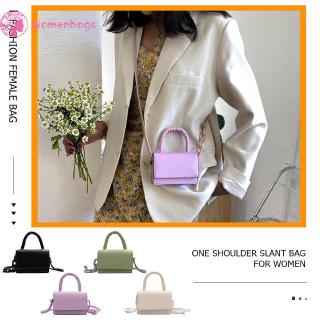 ✿WB✿Newest Candy Color Shoulder Handbag Women Mini PU Crossbody Totes Purse