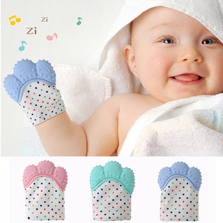 1pc Baby Mitten Teething Glove Candy Wrapper Sound Teether