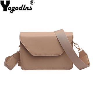 Yogodlns Women Wild Shoulder Bag Retro Solid Color Flap Square Messenger Sling Bag