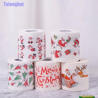 Tolonghot> Christmas Table Napkin Home Santa Claus Bath Toilet Roll Paper Xmas Decor Tissue