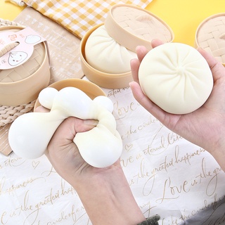 Squishy Fidget Toys Soft Simulation Barbecued Pork Bun Decompression Toy Anti Stress Ball Squeeze Decompression Kids Gifts Toys
