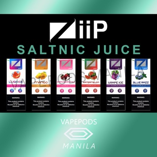 ZiiP Salt Nic Vape Juice 3%/30mg or 5%/50mg Nic Level - 30ml Size - Blankz Juul Pods Compatible