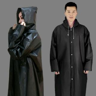 Women Men Waterproof Jacket Thick PVC Raincoat Rain Coat Hooded Poncho Rainwear