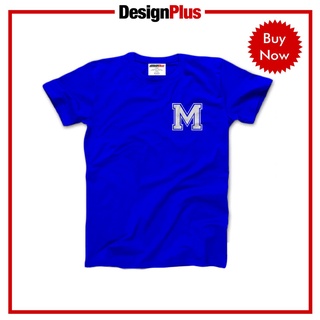 ▥DesignPlus Initial Tees Letter M Initial T-shirt - tshirt printed graphic tee Mens t shirt shirts f