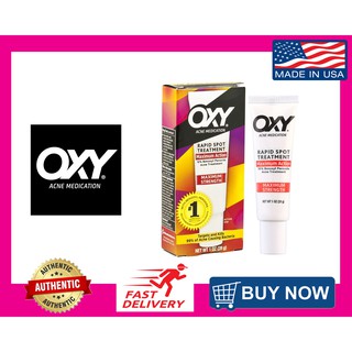 Oxy Acne Medication Rapid Spot Treatment, Maximum Action, 10% Benzoyl Peroxide Acne Treatment, 1oz