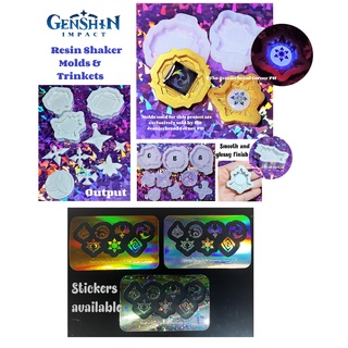 Genshin Impact Inspired Resin Shaker and Trinkets Silicone Mold (Mondstadt, Liyue, Inazuma, etc)