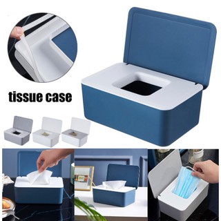 Mask Storage Box Multifunctional Dustproof Tissue Storage Box Case Wet Wipes Dispenser Holder with L