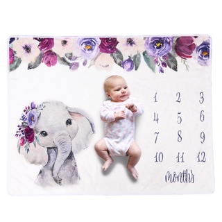 SOME 12 Monthly Baby Milestone Blanket Monthly Baby Blankets Newborn Soft Baby Photography Props Background Blanket Photo