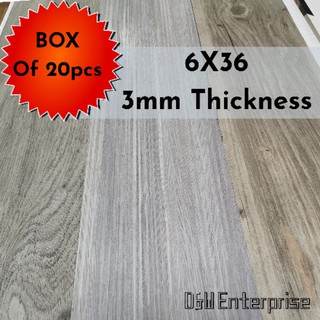 home and living™▽☬PER PIECE VINYL PLANKS l 3mm THICKNESS 6X36 I