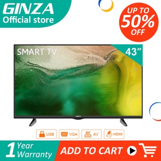 SMART TV GINZA 43 inch Slim HD Smart TV Android 9.0 TV Flat Screen Smart TV Sale Android TV