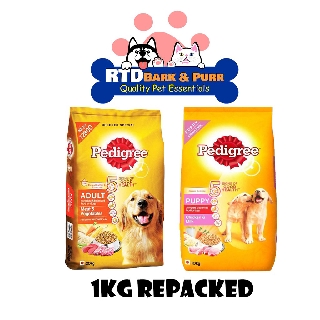 Pedigree Dog Food (Adult & Puppy) 1kg Repacked