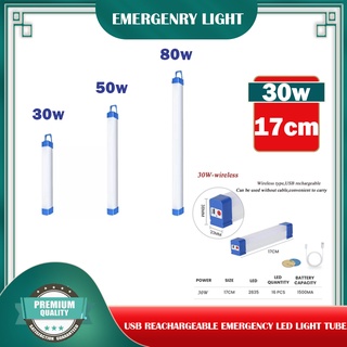 30W 50W 80W LED Camping LIGHT TUBE USB Rechargeable Emergency Light Portable Magnetic Absorption