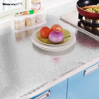 W.C (In stock) Home Kitchen Self Adhesive Waterproof Oilproof Aluminium Foil Wallpaper Sticker (4)