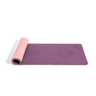 TPE double-sided yoga mat 6MM non-slip high-density yoga mat with posture with free bag 183*61 cmOut