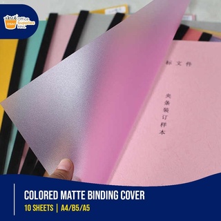Stationery﹊♗10pcs Binding Cover PP Matte Colored Transparent A5 | B5 | A4 Officom Cover Binder Noteb