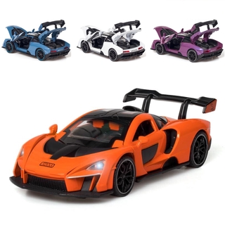 1:32 McLaren SENNA Diecast Vehicles Alloy Car Model Sound and Light Pull Back Car Model Collection Car Toys