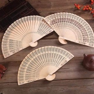 LKJ-2021 New Arrival Wooden Chinese Style Hollow Scented Folding Fan Craft Fan