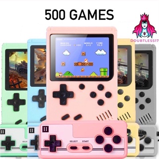❀☌500 Games Macaron Gameboy 2020! Retro FC handheld 3 inches screen for kids portable game console