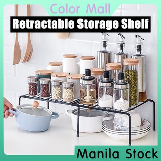 435 Retractable Kitchen Storage Rack Cabinet Shelf Kitchen Organizer Shelf Cabinet Organizer
